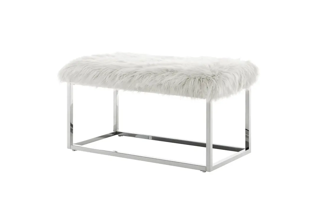 Lucca Bench — pelus beyaz