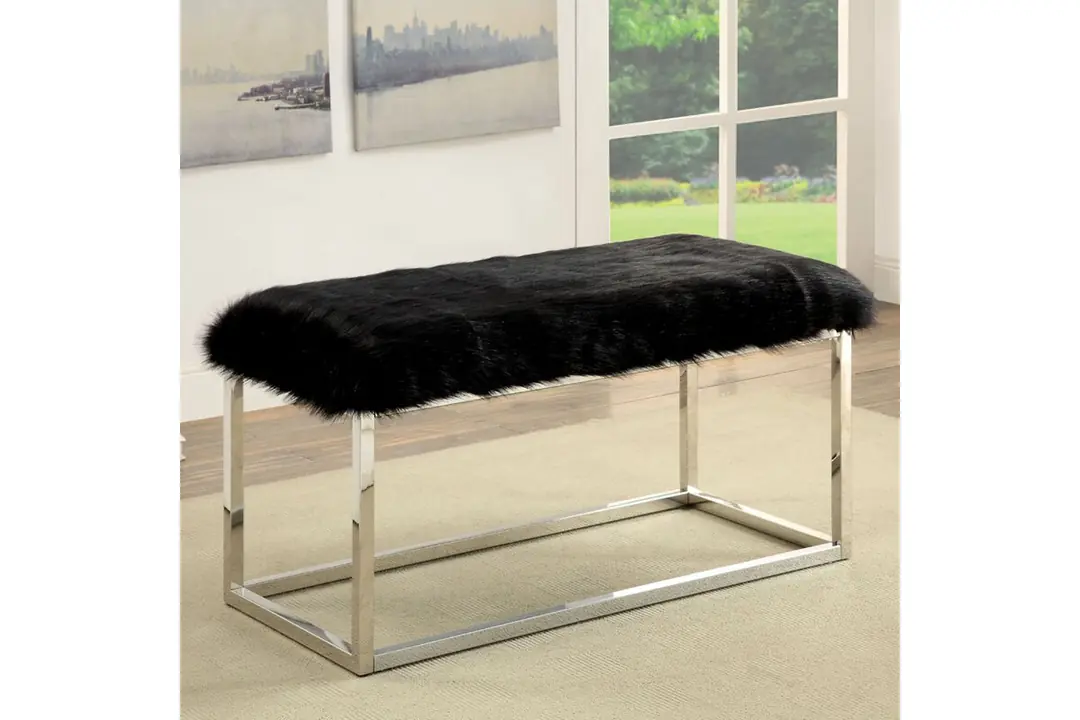 Lucca Bench — pelus siyah